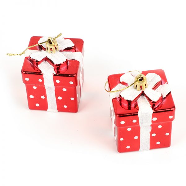 Gift Box Shaped Christmas Ornaments