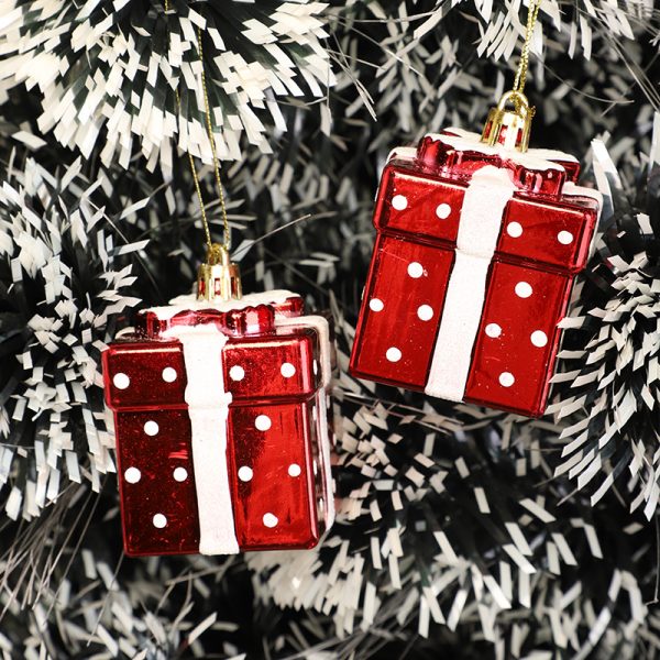 Gift Box Shaped Christmas Ornaments