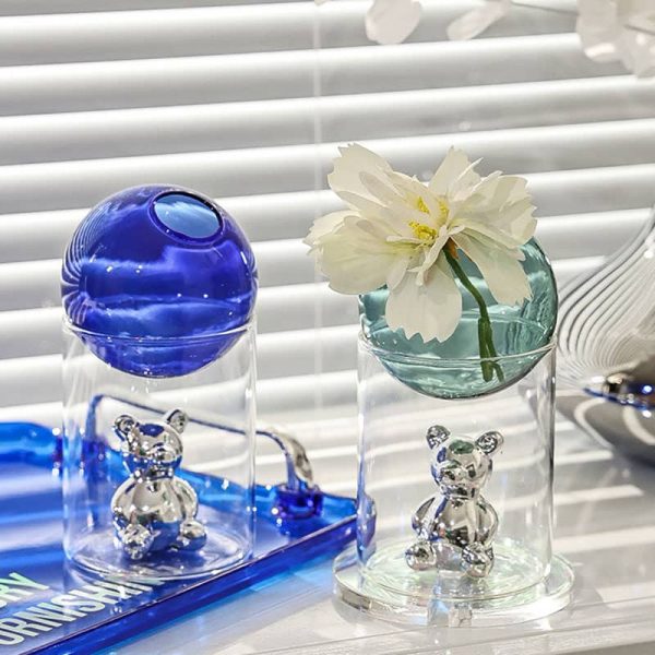 Bear Glass Vase