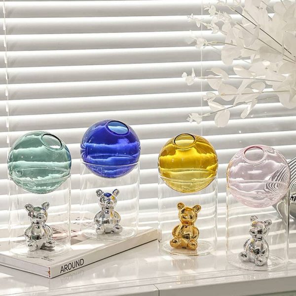Bear Glass Vase