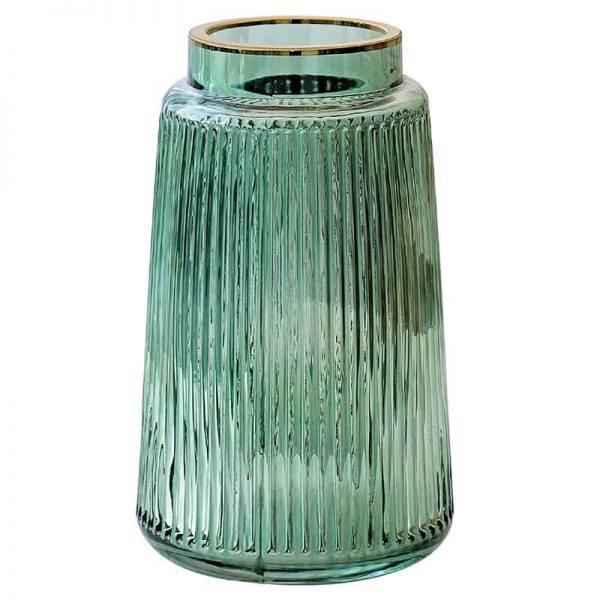 Gilded Edge Glass Vase