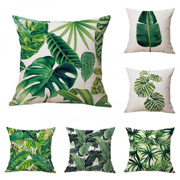 Leaves Throw Pillow