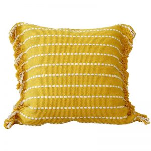 Striped Tassel Pillow Cover