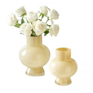 Cream Style Glass Vase